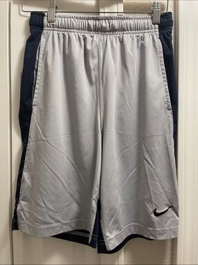 Nike youth size XL Light Gray and Navy Athletic Shorts